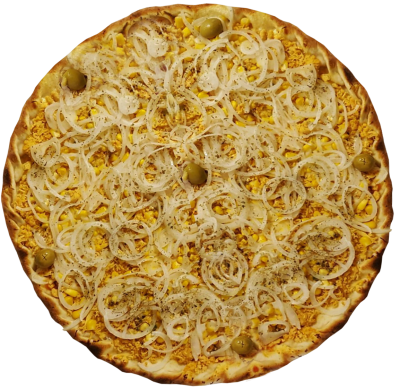 PIZZA PRIMAVERA FRANGO SEM BORDA ASSADA