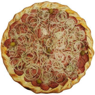 PIZZA PRIMAVERA LINGUIÇA SEM BORDA ASSADA