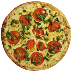 PIZZA PRIMAVERA MARGHERITA SEM BORDA ASSADA