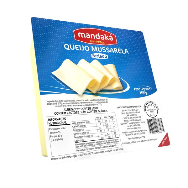 QUEIJO FATIADO MANDAKÁ 150G