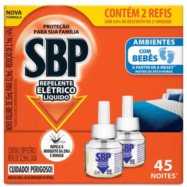 REPELENTE ELETRICO LÍQUIDO SBP 2UND REFIL TRADICIONAL