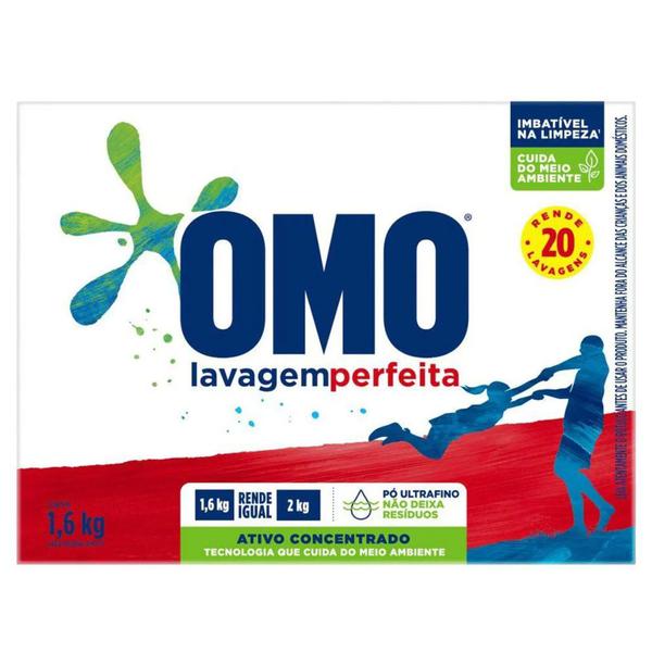 SABÃO PO OMO 1,6KG LAVAGEM PERFEITA