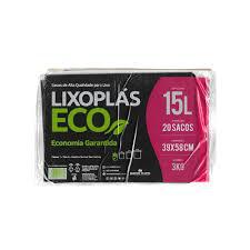 SACO LIXO LIXOPLAS 15L PRETO