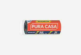SACO LIXO PURA CASA 50L CONTÉM 20UND