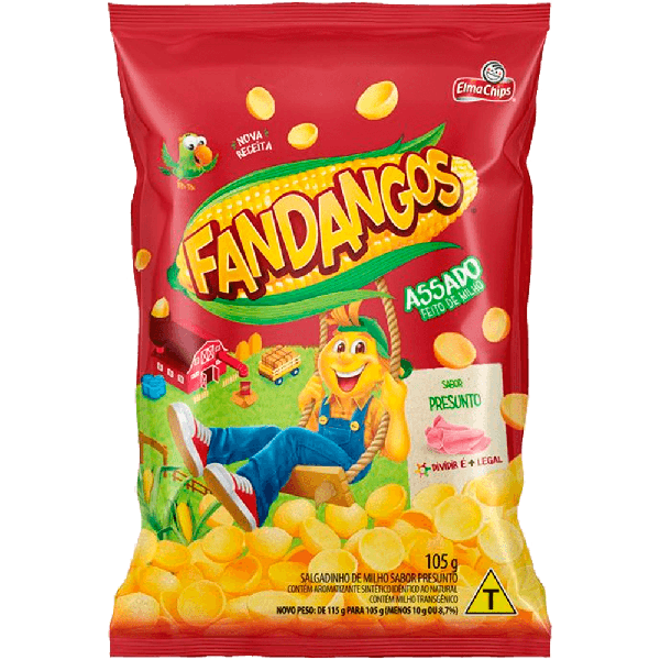 SALGADINHO ELMA CHIPS 37G FANDANGOS PRESUNTO