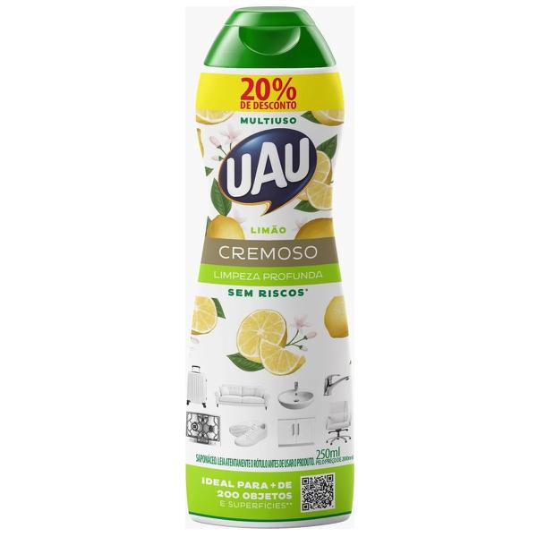 SAPONÁCEO UAU LIMPEZA PROFUNDA  250ML LIMÃO
