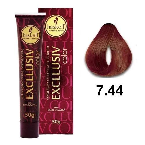 TINTA HASKELL 50G 7.44 LOURO MÉDIO COBRE INTENSO