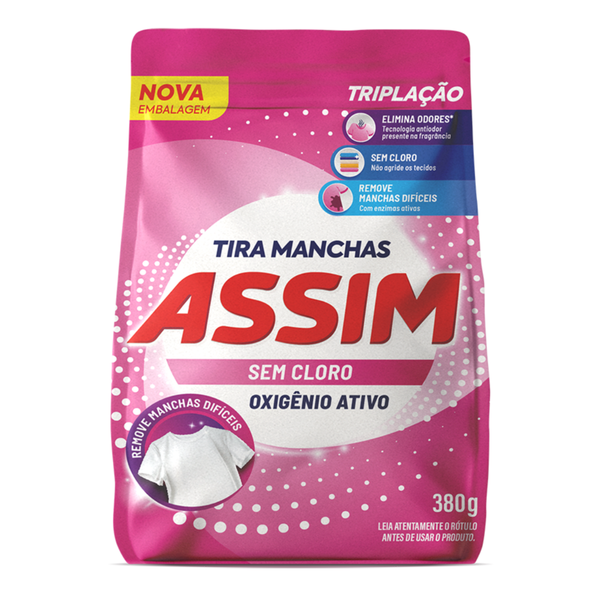 TIRA MANCHAS ASSIM PÓ 380G SACHET ROSA