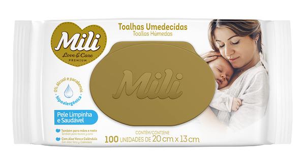 TOALHAS UMEDECIDAS MILI LOVECARE 100UND