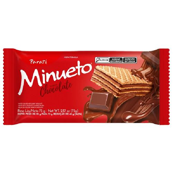 WAFER PARATI MINUETO 73G CHOCOLATE