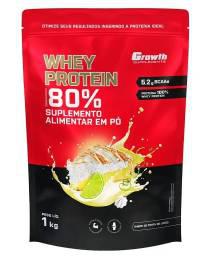 WHEY PROTEIN GROWTH 80% MORANGO 1KG