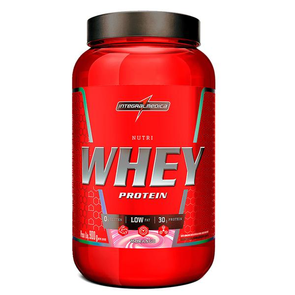 WHEY PROTEIN INTEGRAL MEDICA 900G POTE MORANGO