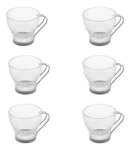 XICARAS COM ALÇA DE INOX - INOXANNE 110ML JOGO C/6UN