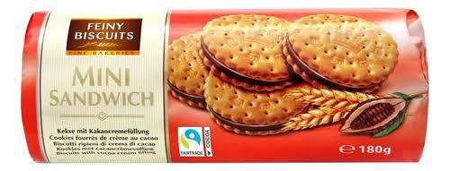 Biscoito Recheado Feiny Biscuits 180g Creme De Cacau