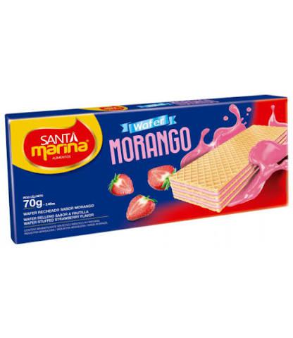 Biscoito Wafer Santa Marina 24g Morango