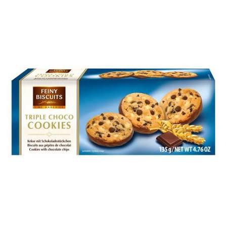 Cookies Feiny Biscuits 135g Triplo Chocolate