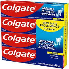 Creme Dental Colgate 90g Pack C/4 Máxima Proteção Anticáries