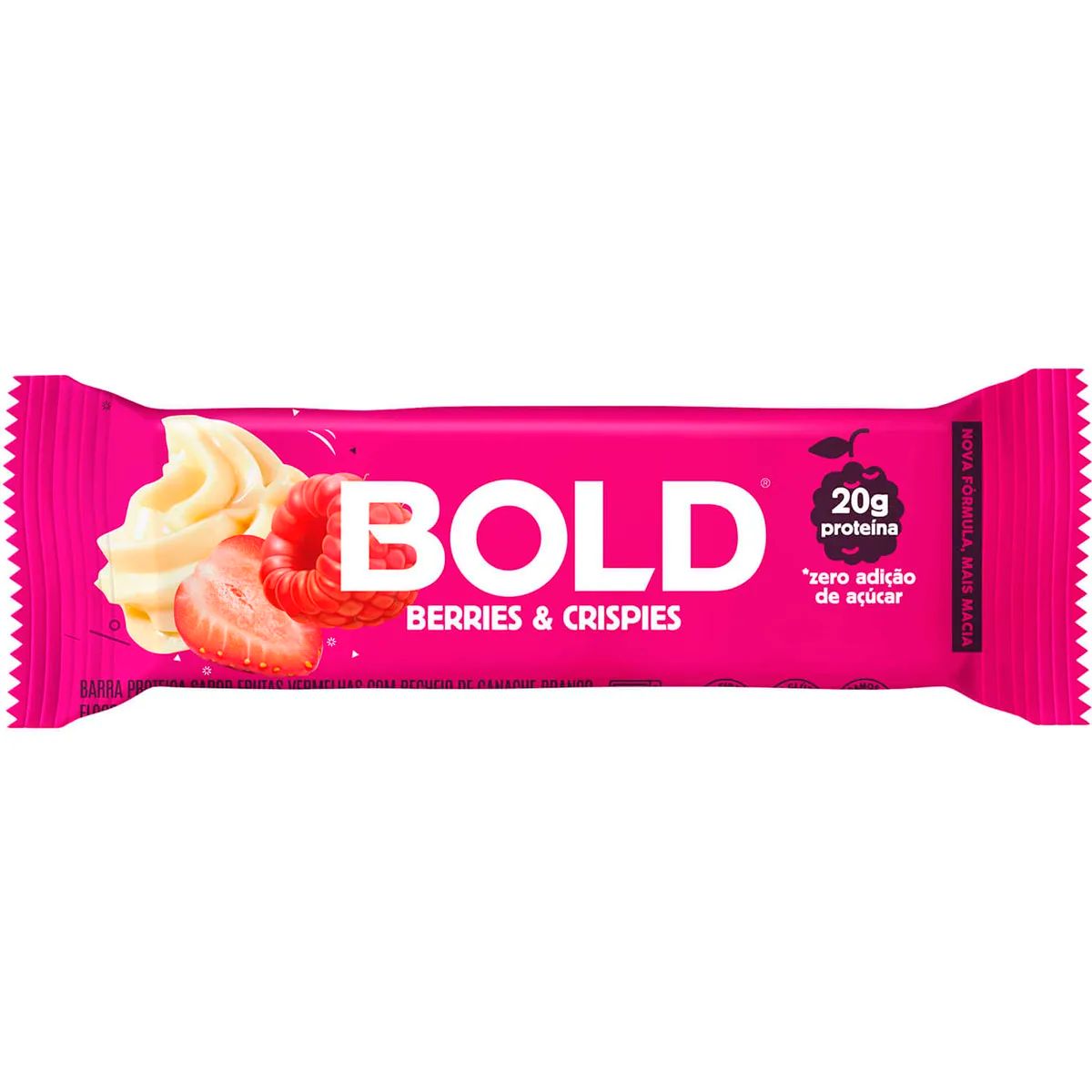 Barra Proteina Bold 60g Berries e Crispies