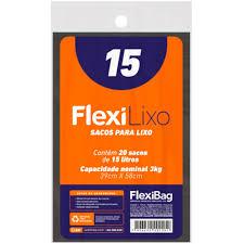Flexi Lixo 15 Lts Almof C/20 Preto