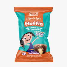 Muffin Aminna 40g Choc C/ Recheio De Baunilha