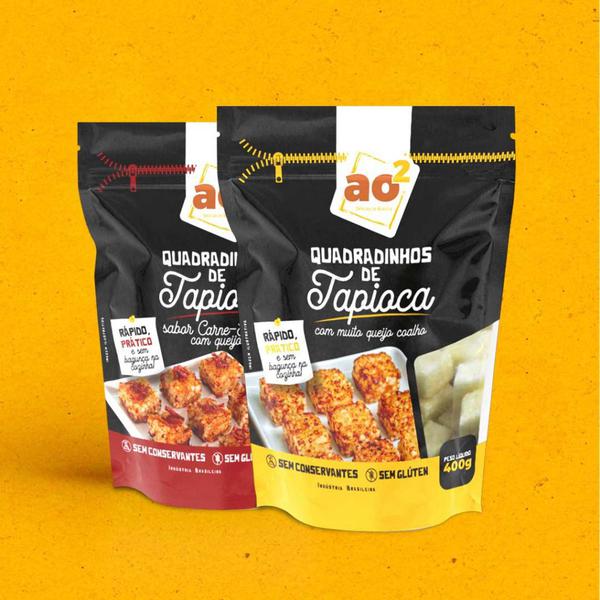 Quadradinho De Tapioca Ao2 400g Queijo Coalho