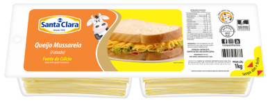 Queijo Musssarela Santa Clara 150g Fatiado