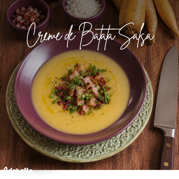 Receita Creme de Batata salsa