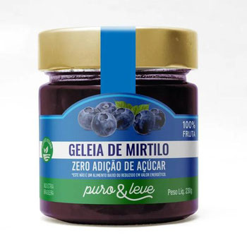 Geleia Veg Puro&leve Mirtilo S/A 230g