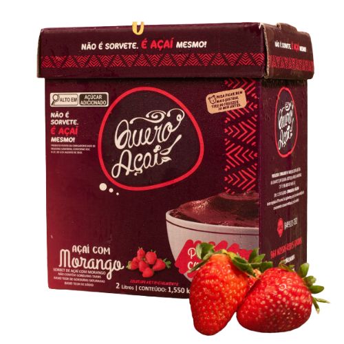 ACAI QUERO ACAI C/MORANGO  2L 8