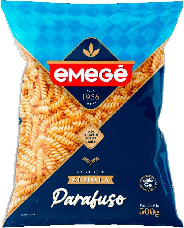 MACARRAO SEMOLA EMEGE PARAFUSO 500G