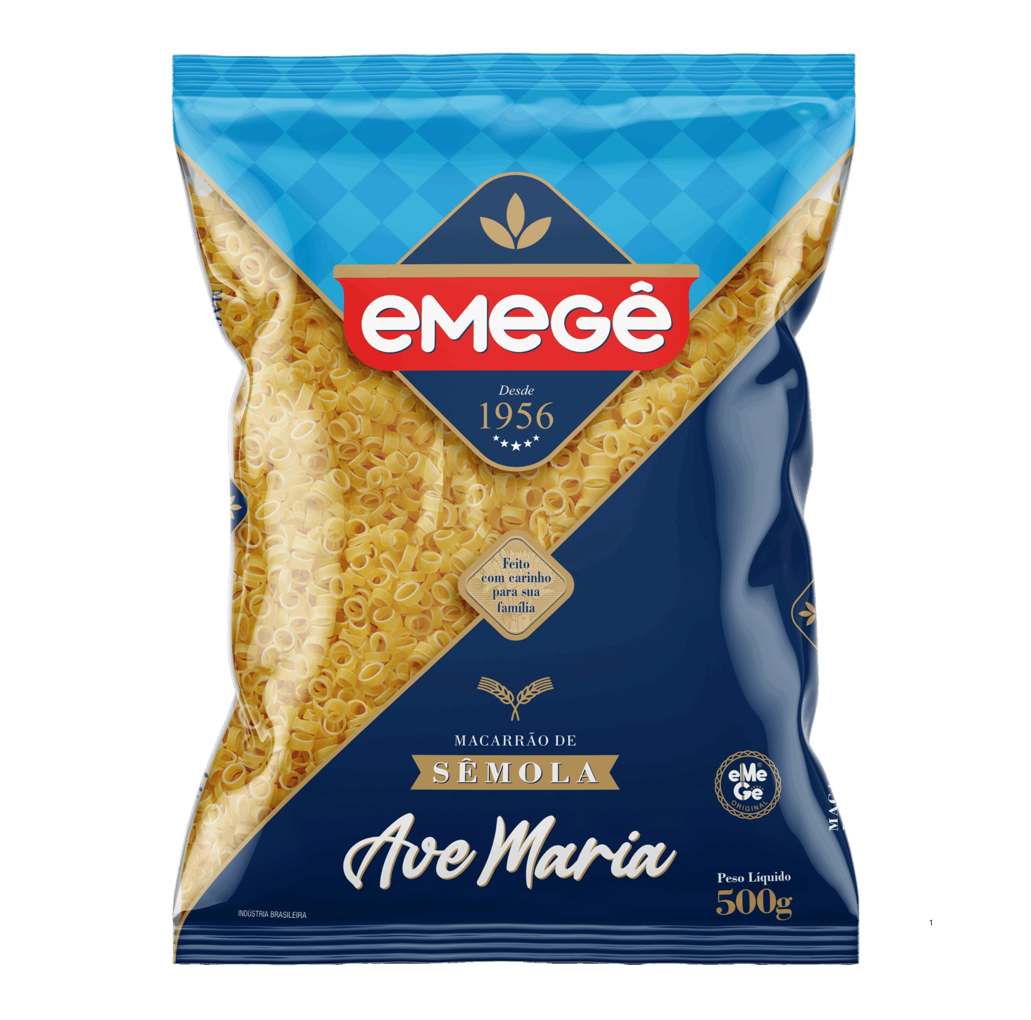 MACARRAO SEMOLA  EMEGE AVE MARIA 500G