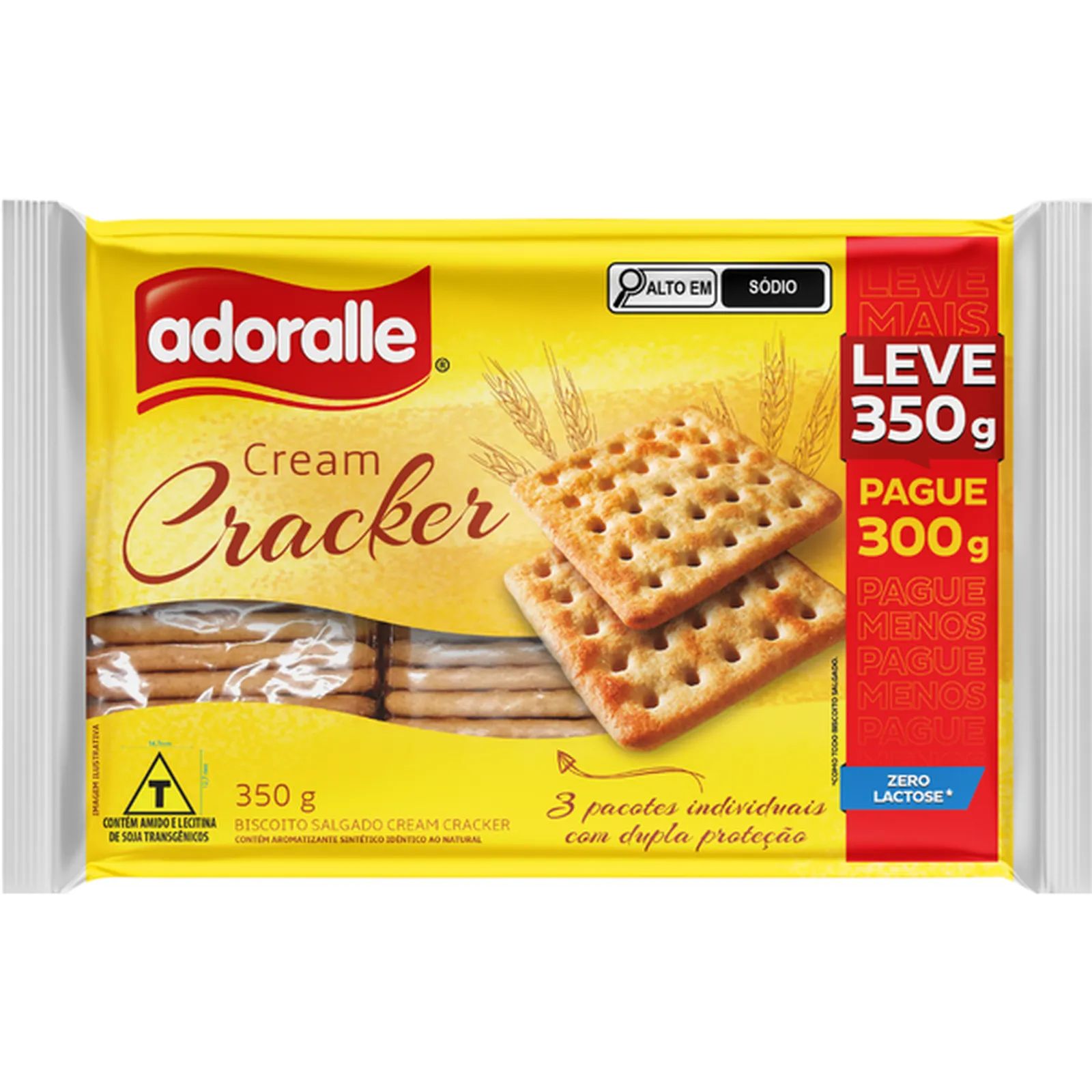 BISCOITO ADORALLE CREAM CRACKER 350G