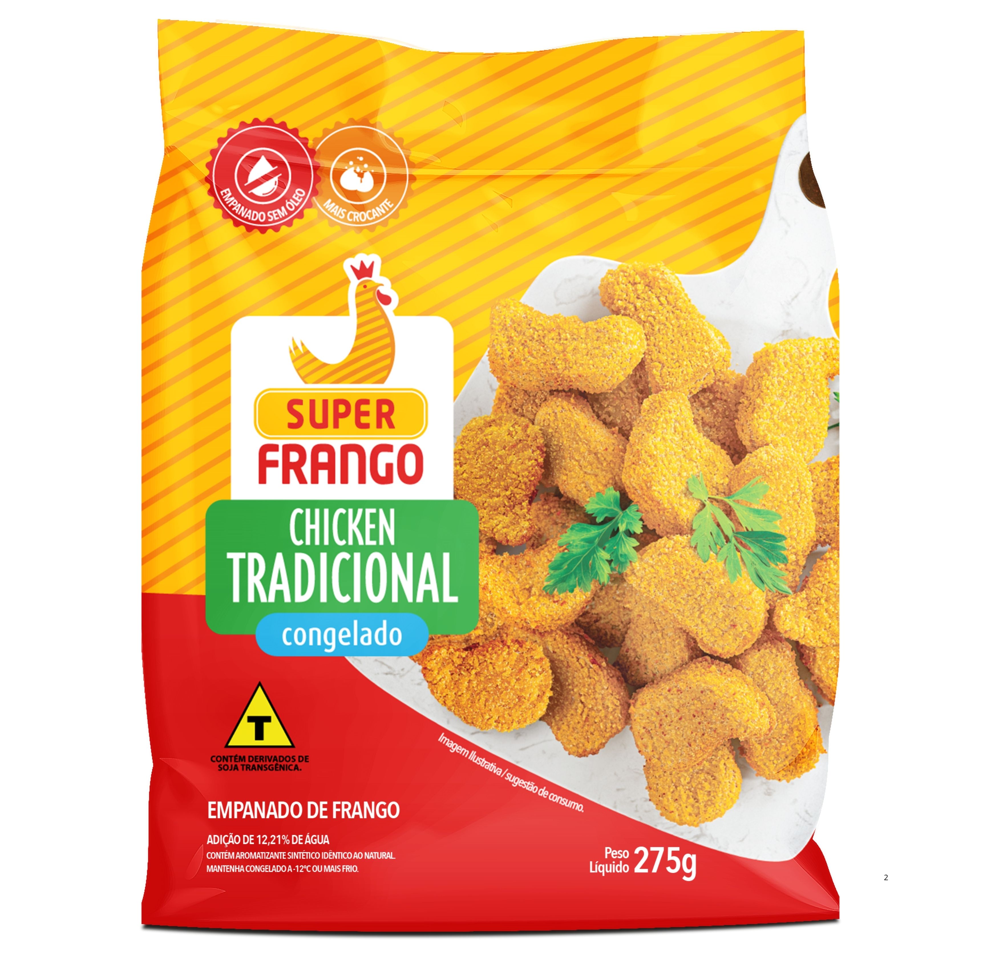 EMPANADO FRANGO CHICKEN TRADICIONAL SUPER FRANGO 275G