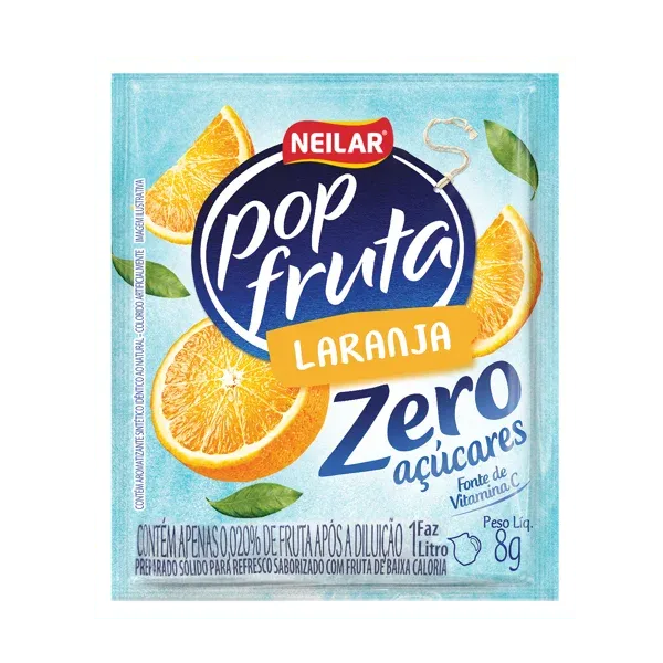 REFR POP FRUTA ZERO LARANJA 8GR