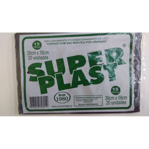 SACO LIXO SUPER PLAST 15LT