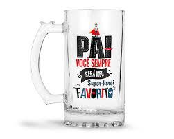 CANECA VIDRO BRISTOL PAI HEROI