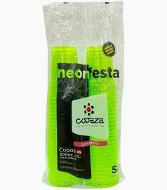 COPO NEON VERDE COPAZA 300ML 20X50
