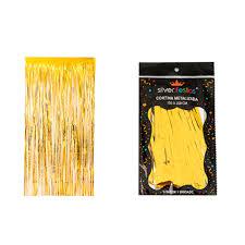 CORTINA METALIZADA DOURADO 100X200CM