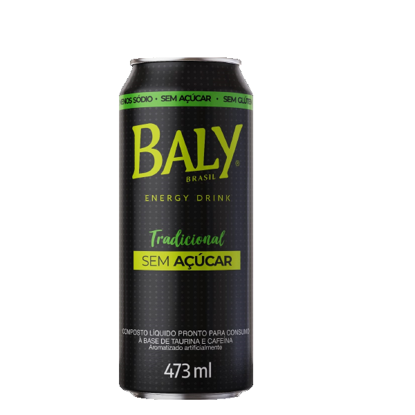 Energético Baly Energy Drink Zero Tradicional lata 473ml