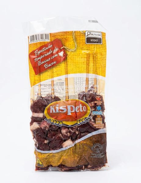 ESPETO CARNE BOVINA C/ BACON 500G