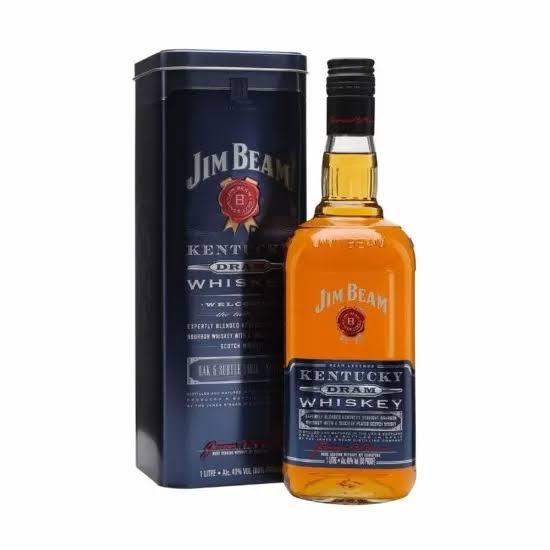 JIM BEAM KENTUCKY DRAM 1LT CARTUCHO