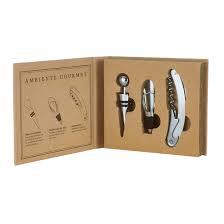 JOGO P/ VINHO TOSCANA INOX 3 PEÇAS