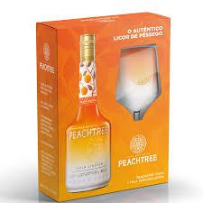 KIT LICOR PEACHTREE C/ TACA 700 ML