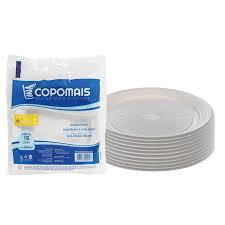 PRATO RASO BRANCO COPOMAIS C/10