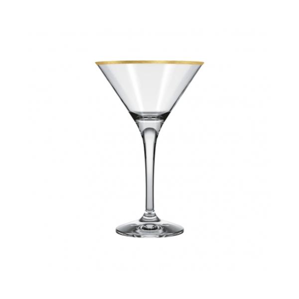 TAÇA MARTINI WIND FILETE OURO 250ML