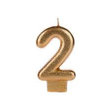 VELA DOURADA GLITTER N2