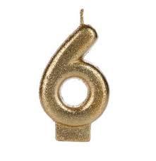 VELA DOURADA GLITTER N6