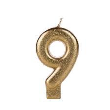 VELA DOURADA GLITTER N9