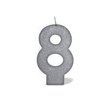 VELA PRATEADA GLITTER N8