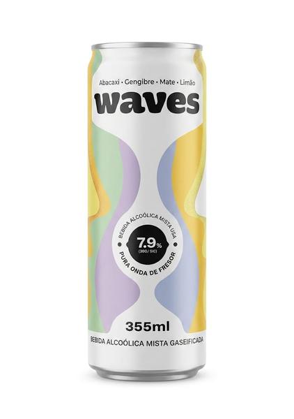 WAVES VODKA ABACAXI/COC E MATE LT 355ML